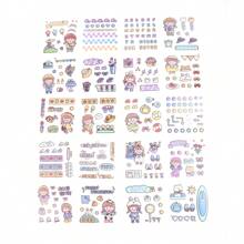 20pcs Cartoon Pattern Sticker Set, Each Sticker Has Different Creative Cartoons, Approximately 3-5 Designs Per Sticker, Each Sticker Is About 6*6cm, 300pcs Assorted Styles Randomly Sent