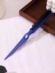 1 pezzo Spazzola per capelli in plastica, spazzola per acconciatura, pettine per lisciare i capelli, pettine per pettinatura di precisione adatto per le donne, spazzola per capelli/pettine, spazzola per capelli in nylon a tre file, utilizzata per la cura del retro, arricciatura delle radici per aumentare il volume dei capelli e la cura dei capelli, massaggio del cuoio capelluto, spazzola per capelli, pettine, strumenti per capelli, prodotti e accessori per capelli per barbieri, saloni di bellezza, articoli essenziali da viaggio, articoli essenziali per il ritorno a scuola, articoli essenziali per le vacanze, accessori per capelli per le donne