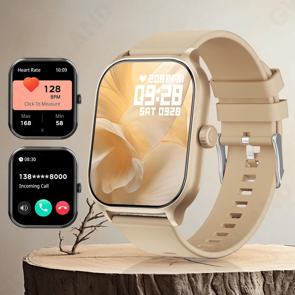 MixtataDi Smart Watch, Wireless Calls/Dialing, Multi-Sport Modes, Call Reminder And Rejection, Message Reminder Viewing, Multiple APP Reminders, Suitable For Men And Women, Sports Watch, Custom Wallpaper, Compatible With Ios/Android - Gold - View 1