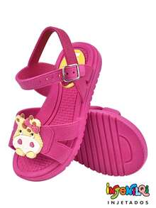 Comfortable Birken Girl's Flat Sandal - 玫紅色 - 查看 2