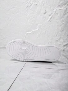 Giày thể thao đế dày thiết kế hình ngôi sao vải trung tính mùa xuân thời trang giản dị buộc dây cho nữ - Xanh và trắng - Xem 6