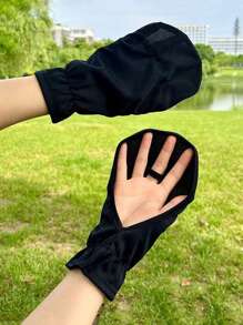 1pair Summer UV Protection Driving Gloves For Outdoor Cycling, Loose Fit, Non-Slip, Breathable Short Gloves - one-size - View 3