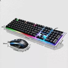 LED Gaming Keyboard Mouse Mechanical Wired USB For PC Laptop Pad PS4 Xbox One - Black - View 4