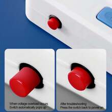 4 Way Extension Lead With 2M Long Cable - UK 4 Plugs Extension Plug Power Cord - 13A Multi Socket Mains Strip For Home, Bedroom, Kitchen And Office - White - View 5