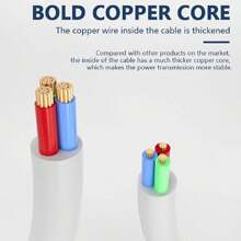 4 Way Extension Lead With 2M Long Cable - UK 4 Plugs Extension Plug Power Cord - 13A Multi Socket Mains Strip For Home, Bedroom, Kitchen And Office - White - View 7