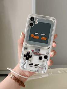 Elegante funda de parachoques mate con inspiración de consola de juegos y cordón compatible con iPhone 15/14/13/12/11, Samsung Galaxy S22/S23 Ultra, Xiaomi Redmi Note 14/11 Lite, teléfonos Huawei - Multicolor - Ver 3
