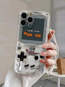 Elegante funda de parachoques mate con inspiración de consola de juegos y cordón compatible con iPhone 15/14/13/12/11, Samsung Galaxy S22/S23 Ultra, Xiaomi Redmi Note 14/11 Lite, teléfonos Huawei - Multicolor - Ver 4