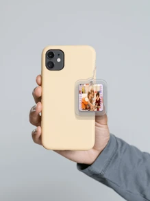 1 件定制蓝色相框浪漫心形照片钥匙扣、手机挂饰、包包吊坠 - 彩色 - 查看 2