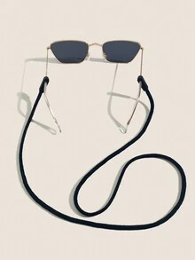 2 件装经典黑色涤纶低弹防滑防丢失眼镜固定器眼镜挂绳老花镜绳 - 黑色 - 查看 5