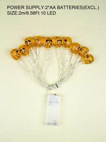 1 dây đèn bí ngô hình dơi/bí ngô/bí ngô mini bằng acrylic, chiều dài tùy chọn 2m/3m, chất liệu PVC, đèn dây LED, mặt dây trang trí, dùng cho nhà hàng, trưng bày cửa sổ, trang trí Halloween, tiệc tùng, "BOO", dùng 2/3 pin AA (không bao gồm pin) trang trí Halloween trang trí phòng trang trí vườn Halloween làm quà tặng trang trí tiên trang trí ngày lễ trang trí lễ hội - Nhiều màu - Xem 12