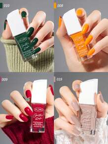 1瓶/10毫升，2024 New Realm 卡其色指甲油，水性可撕拉指甲油，无需烘烤，快干，可撕拉式夏季指甲油 - 适合女性和夏季指甲 - 卡其色 - 查看 6