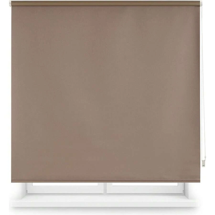 Ecommerc3 Store à rouleau opaque premium de taille 150 x 165 - Tissu de store à rouleau opaque de taille 147 x 160 - Store à rouleau occultant - Tabac - Voir 1