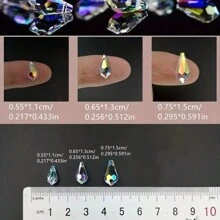 20pcs/Set Crystal AB Colour Glass Crystal Waterdrop Pendants/Austria Style Crystal Glass Teardrop/DIY Crystal Pendants/DIY Glass Beads For Bracelet/Anklet/Necklace/Earrings Jewelry Makings/DIY Keychain/DIY Christmas Gifts/DIY Jewelry Accessories&Ornaments