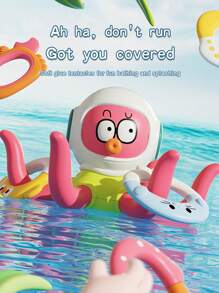 Set de juguetes nuevos de diversión adecuados para niños pequeños para usar en el baño, que incluye un juguete de agua de sonajero en forma de bebé de un pulpo de un solo anillo - conjunto de juguetes - Ver 6