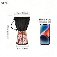 African Drum 4 Inch Handmade Traditional African Hand Drum Colorful Djembe Drum  Percussion Musical Instrument - Multicolor - View 2