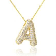 女士首字母项链 金色字母项链 - 金色 - 查看 5