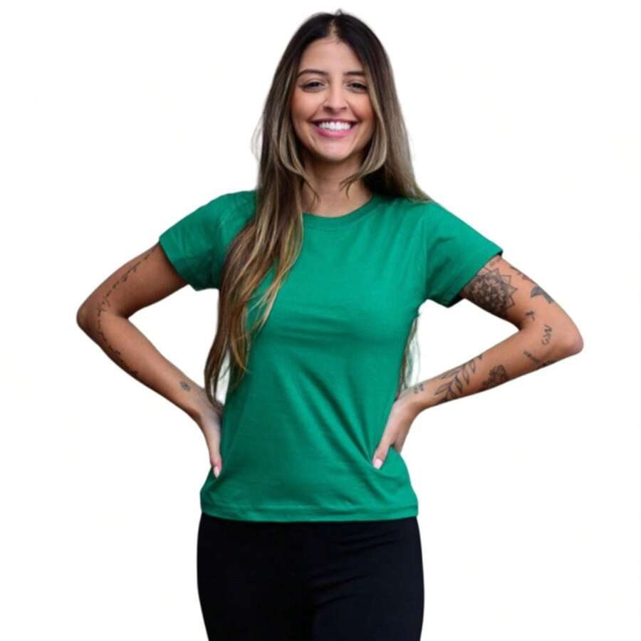 Women T-Shirts - 薄荷綠 - 查看 1