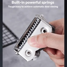 Stainless Steel Butterfly Hinges For Mesh Screen Door, Automatic Closing, Spring-Loaded Hinge Mechanism - Silver - View 2