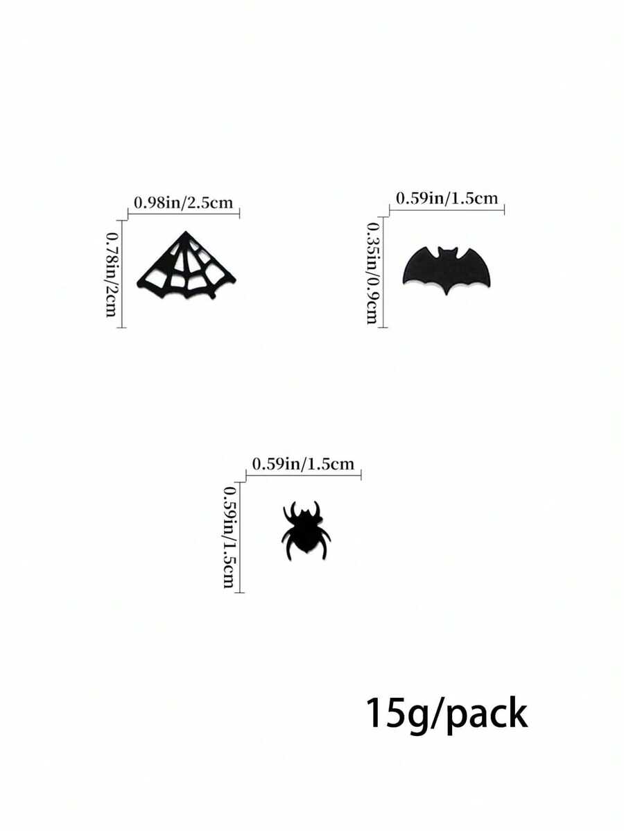 15g Halloween Party Spiderweb, Bat & Spider Paper Confetti, Glitter