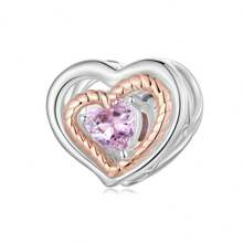 bamoer Colgante de plata de ley 925 Bamoer con hoja de ginkgo amarilla/planta/flor/mariposa de circonia, cuenta de otoño con rosa para ajustar el brazalete de mujer de joyería fina DIY