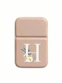 1pc Mini Pink Flower White Letters Foldable Portable Makeup Mirror,Letters Of A-Z Makeup Mirror With Bracket, Travel Mirror, Beauty Products, Desktop Makeup Mirror, Rectangular Desktop Compact Mirror Foldable Small Minimalist Makeup Mirror, Travel Portable Makeup Mirror For Women's Gift - The Best Gift For Mom And Teacher