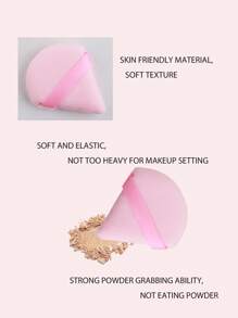 50piezas/30piezas/20piezas/10piezas/5piezas Esponjas de maquillaje triangulares con acabado aterciopelado, adecuadas para fijar el maquillaje, textura suave y esponjosa, aplicables para polvos faciales y corporales, set mixto de herramientas de belleza para maquillaje (color aleatorio) - Multicolor - Ver 8