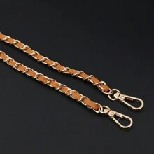1入PU皮革鍊帶，用於皮革手提袋鍊帶、背包、手機殼、肩帶、對角線帶，金屬鍊帶用於袋子鍊帶配件替換。時尚多功能斜跨肩帶DIY女式手提袋零件配件，優雅簡約風格，適用於日常使用。 - 彩色 - 查看 18