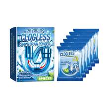 6pcs Drain Cleaner Powder, Heavy Duty Pipe Clog Remover For Kitchen Sink, Strong Deodorizing Drain Unclogging Powder - White - View 5