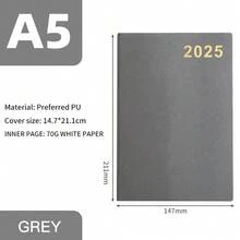 2025 Yearly Planner Notebook, 365 Days Diary, Soft Leather Cover - Multicolor - View 16