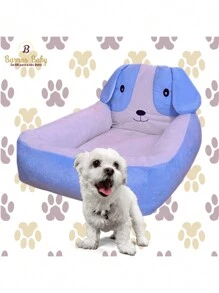 Pet Bed & Crate Mat - 藍白色 - 查看 2