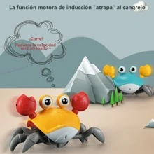 Cangrejo Juguete para Gatear, Juguete para Gatear para niño, Juguetes Interactivos de Música Infantil, Juguetes para Gatear de Cangrejo con Música Interactiva y Luz LED - Amarillo - Ver 4