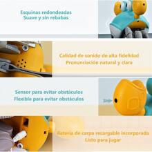 Cangrejo Juguete para Gatear, Juguete para Gatear para niño, Juguetes Interactivos de Música Infantil, Juguetes para Gatear de Cangrejo con Música Interactiva y Luz LED - Amarillo - Ver 3