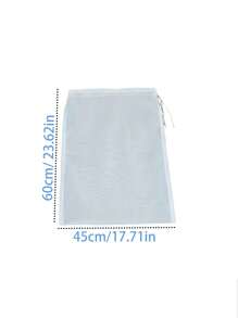 1 pièce Sac filtrant pour lait de soja, filtre à tamis fin pour centrifugeuse domestique, sac filtrant pour passoire de cuisine - Blanc - Voir 18