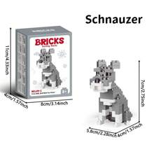 1 pièce Série chien de compagnie Blocs de construction de particules de taille micro, un jouet qui développe la dextérité des doigts et les capacités de réflexion, convient aux débutants dans les blocs de construction de cadeaux, décoration de chambre