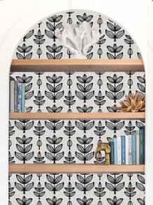 1 Roll 44.5CM Width Linen Textured Navy Blue Leaf Peel And Stick Wallpaper, Minimalist Nordic Hand Drawn Botanical Self Adhesive Wallpaper, Removable Waterproof Wall Mural For Bedroom Living Room Accent Wall Home Decor - Multicolor - View 17