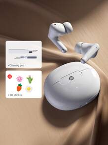 HP HP kabellose Ohrhörer, BT Kopfhörer mit USB-C für schnelles Laden und ANC und ENC Geräuschunterdrückungstechnologie für Musik beim Sport, Frauen, Kreatives Geschenk, Gaming Ohrhörer
