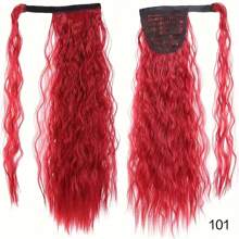 Ngô Sóng Đuôi Ngựa Nối Dài Kẹp Trong-22 Inch Dài Lượn Sóng Quấn Quanh Pony Đuôi Chịu Nhiệt Tổng Hợp Bộ Tóc Giả dành Cho Nữ - Nhiều màu - Xem 11