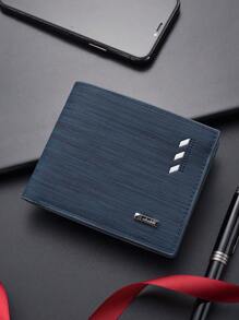 SHABILI 经典短款男士钱包复古青年超薄钱包学生多功能卡包新款时尚真皮钱包男士钱包钱夹男式钱包牛皮 - 藍色 - 查看 5