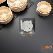 100 件不粘蒸锅衬垫，圆形烘焙纸，适用于点心、面包、空气炸锅，一次性硅胶油纸，用于烘焙空气炸锅厨房空气炸锅衬垫空气炸锅纸空气炸锅空气炸锅 - 白色 - 查看 19