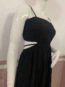 Women Long Dresses - 黑色 - 查看 2