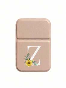 1pc Mini Pink Flower White Letters Foldable Portable Makeup Mirror,Letters Of A-Z Makeup Mirror With Bracket, Travel Mirror, Beauty Products, Desktop Makeup Mirror, Rectangular Desktop Compact Mirror Foldable Small Minimalist Makeup Mirror, Travel Portable Makeup Mirror For Women's Gift - The Best Gift For Mom And Teacher