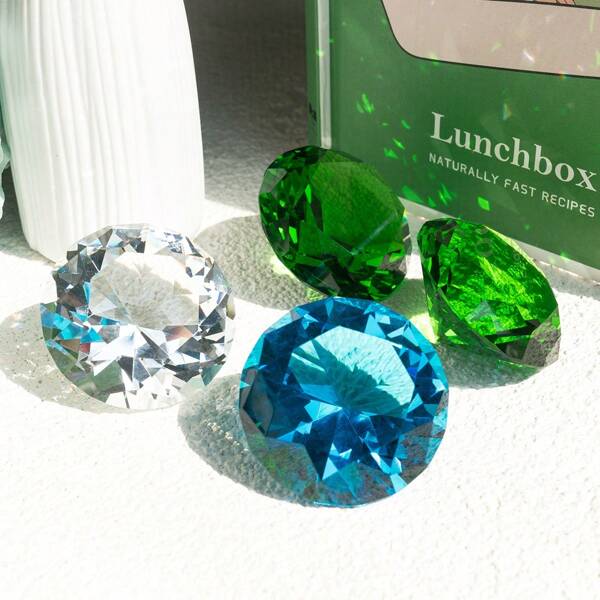 50mm (2 Inch) Crystal Cut Diamond Shaped Paperweight, Home Decor, Wedding Gift, Artificial Diamond Desk Decoration, Birthday Gift, Gift, Mother's Day Gift, Valentine's Day Gift, Anniversary Gift, Luxury Crystal Figurine, Home & Living Room, Cafe Decoration, Collectible, Cute Decor, Halloween, Birthday, Valentine's Day, Holiday Gift Birthday Gifts Graduation