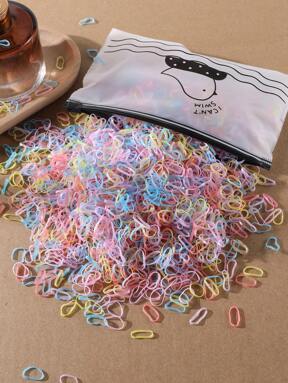 1500pcs Disposable Mini Rubber Hair Bands, 0.47 Inches In Diameter, Suitable For Daily Use Of Fixing Ponytails And Hair Accessories For Girls