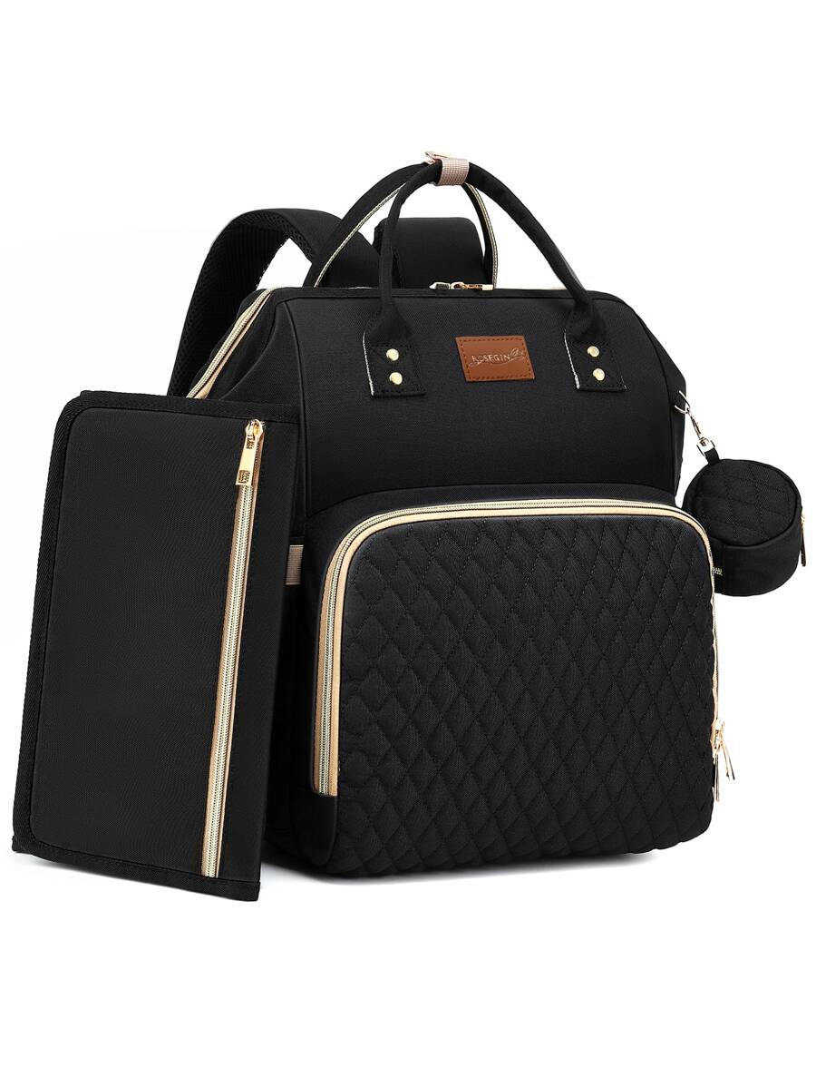 Diaper Bag Backpack With Changing Pad, Pacifier Case, Baby Bag For Boy Girl Toddler - Large, Stylish, Waterproof Travel Diaper Bag For Mom - Baby Shower Gift Christmas