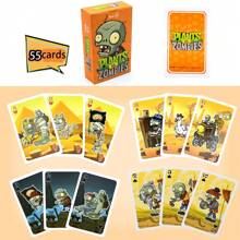 PLANTS VS ZOMBIES Plants Vs Poker Cards - Deck Of Playing Cards - Fun Card Games For Adults - Plants Vs Themed Poker Set,Playing Card Deck,Korean Game,Go Fish Card Game