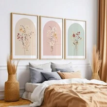 3 bức tranh in màu nước về hoa, nghệ thuật hoa dại, nghệ thuật treo tường, tranh hoa, trang trí nhà tối giản hiện đại Boho Bouquet, trang trí nhà theo phong cách phương Tây thực vật, áp phích du lịch cho phòng, trang trí tường, trang trí phòng thẩm mỹ, đồ trang trí phòng, phòng khách phòng ngủ văn phòng nhà bếp phòng tắm trang trí - Nhiều màu - Xem 4