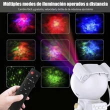 Astronaut Star Projector, Nebula Starry Lights With Remote Control/Timer, Galaxy And Star Projector, Suitable For Children, Bedrooms, Living Room, Birthday Gift - 白色 - 查看 2