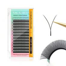 1 pezzo NAGARAKU YY 0.07 C D Curl Shape Triple Tips Estensioni di ciglia premium morbide e naturali, fatte a mano, per uso professionale da donna, confezione casuale con cluster di ciglia, ciuffetti di ciglia, ciglia singole, ciglia finte - nero - Visualizzare 19