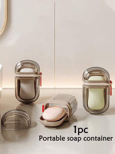 1pc Travel Soap Dish Container With Cover, Waterproof And Non-Slip, For Shower, Bathtub, Bathroom, Travel Bag,Room Decor, Bags,Makeup Bag,Vanity,Travel,Make Up Bag,Travel Essentials,Organizer,Storage,Travel Essential,Makeup Organizer,Makeup Bags,Make Up Organizer,Organiser,Toiletry Bag,Desk Organiser,Cosmetic Bag,Makeup Pouch,Make Up Organize,Vanity Accessories,Make Up Pouch,Make Up Bags,Jewellery Box,Pouch,Makeup Brush Holder,Brush Holder,Perfume Organiser,Pouch Bag