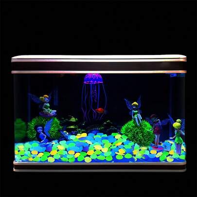 100/500pcs/Pack Luminous Stones For Aquarium, Night Glow Pebbles For Potted Plants, Landscape Decor, Home And Garden Decoration